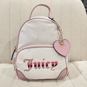 New with tags, Juicy Couture Retro Vibe Backpack Pink and Cream